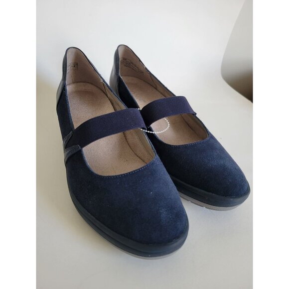 Vionic Women Judy Orthotic blue Mary Jane size 7.5 New Wedge Comfort Slip On - Picture 3 of 9